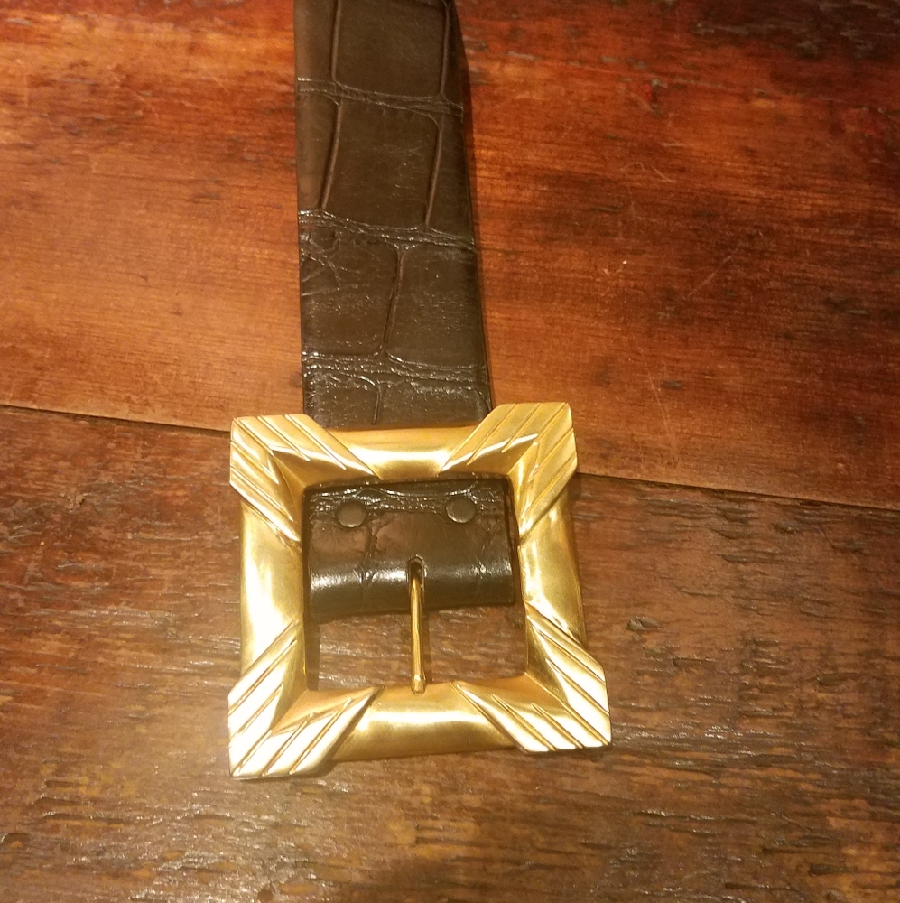 Kleinberg Sherrill Alligator Belt Large Buckle